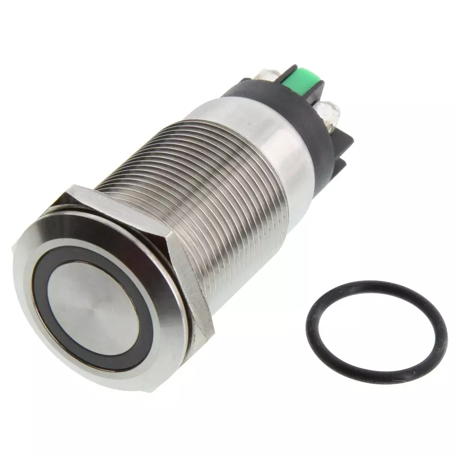 ARCOLECTRIC (BULGIN LIMITED) ANTI VANDAL SW, SPDT, 5A, 24V/125V, GRN, MPI005RTELSGN12