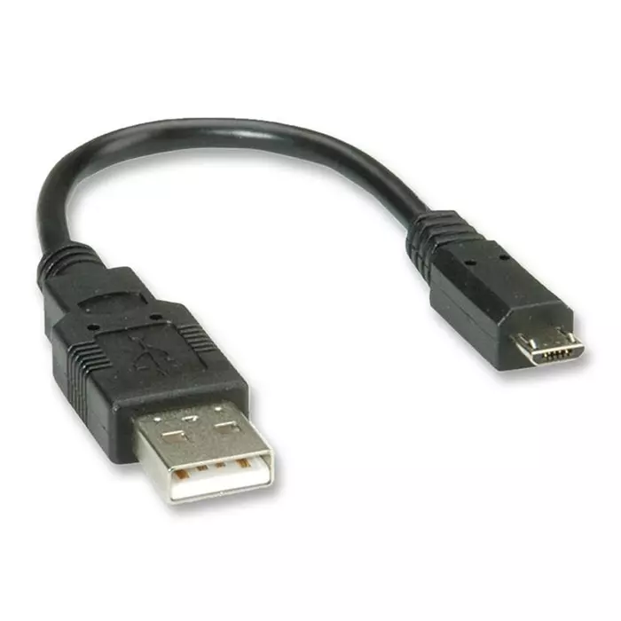 ROLINE COMPUTER CABLE, USB2.0, 150MM, BLACK, 11.02.8310