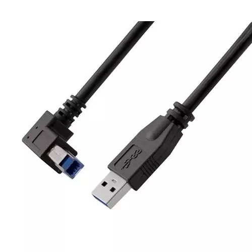 STEWART CONNECTOR USB CABLE, 3.0, A PLUG-RA B PLUG, 2FT, SC-3ABRK002F.