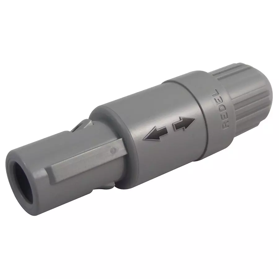 REDEL Plug, 3Mm, Grey, 4Way, PAG.M0.4GL.AC39G
