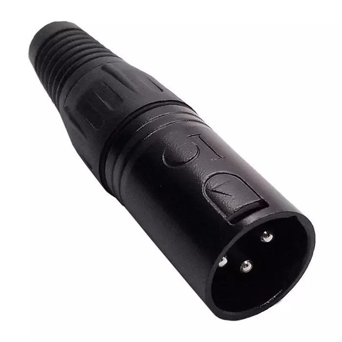 IO AUDIO TECHNOLOGIES Xlr Connector, Plug, 3Pos, Cable, IO-XLR3-M-BK