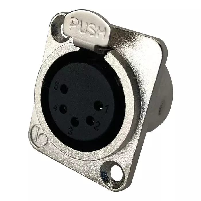 IO AUDIO TECHNOLOGIES Xlr Connector, Jack, 5Pos, Panel, IO-XLR5-F-JL