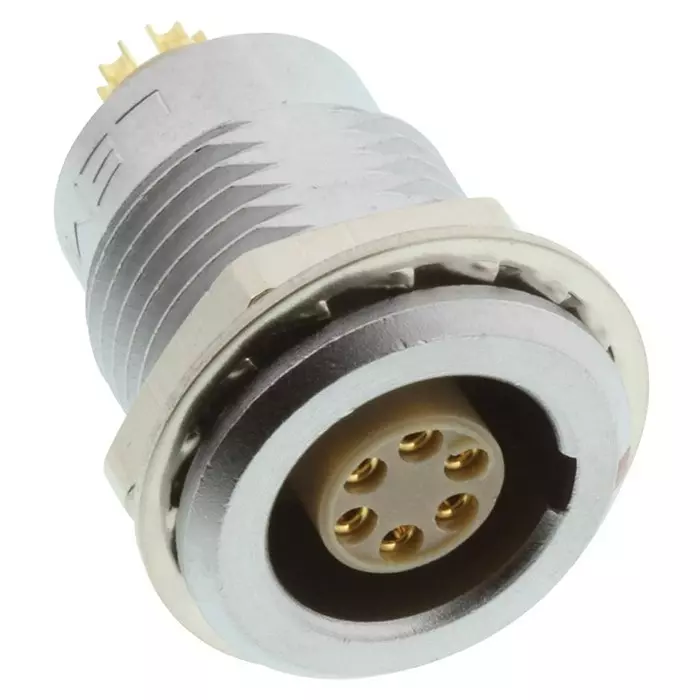 LEMO SOCKET, PANEL MOUNT, 1B, 6WAY, EGG.1B.306.CLL