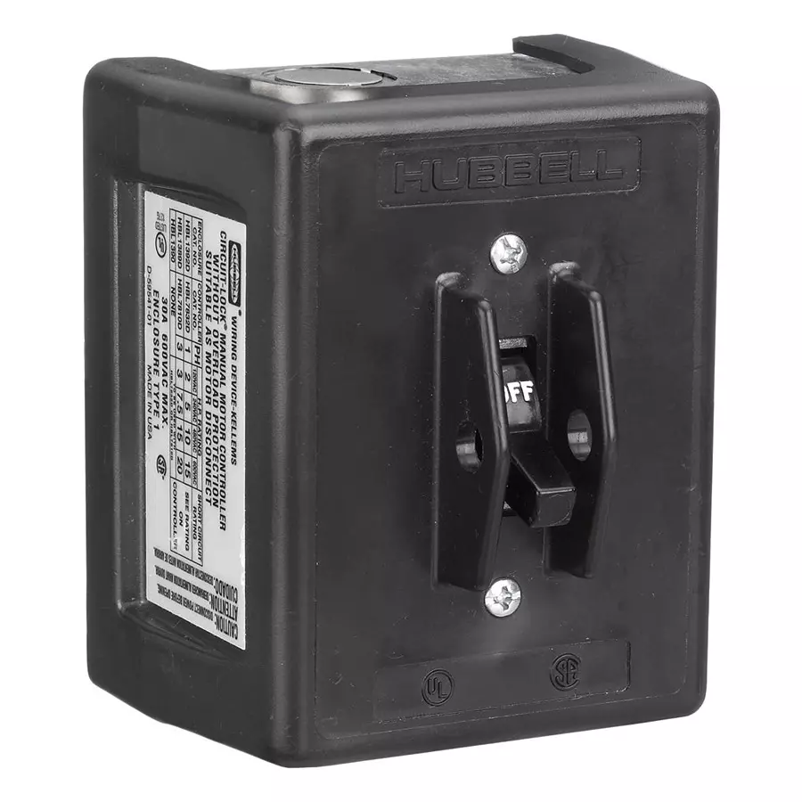 HUBBELL WIRING DEVICES SW DISCONNECTOR, 3P, 30A, 600VAC, SMD, HBL1389