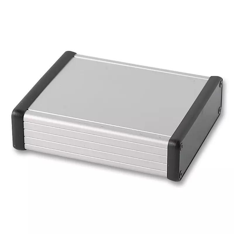 HAMMOND Metal Enclosures ENCLOSURE, CLEAR, BLACK END PLATE, 1455L1202