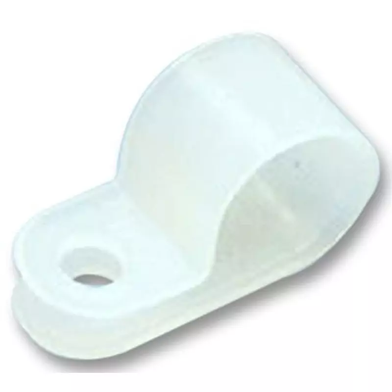 PANDUIT Cable Clamps / Cable Clips P CLIP, FIXED DIAMETER, NATURAL, PK100, CCS12-S8-C (Pack of 100)