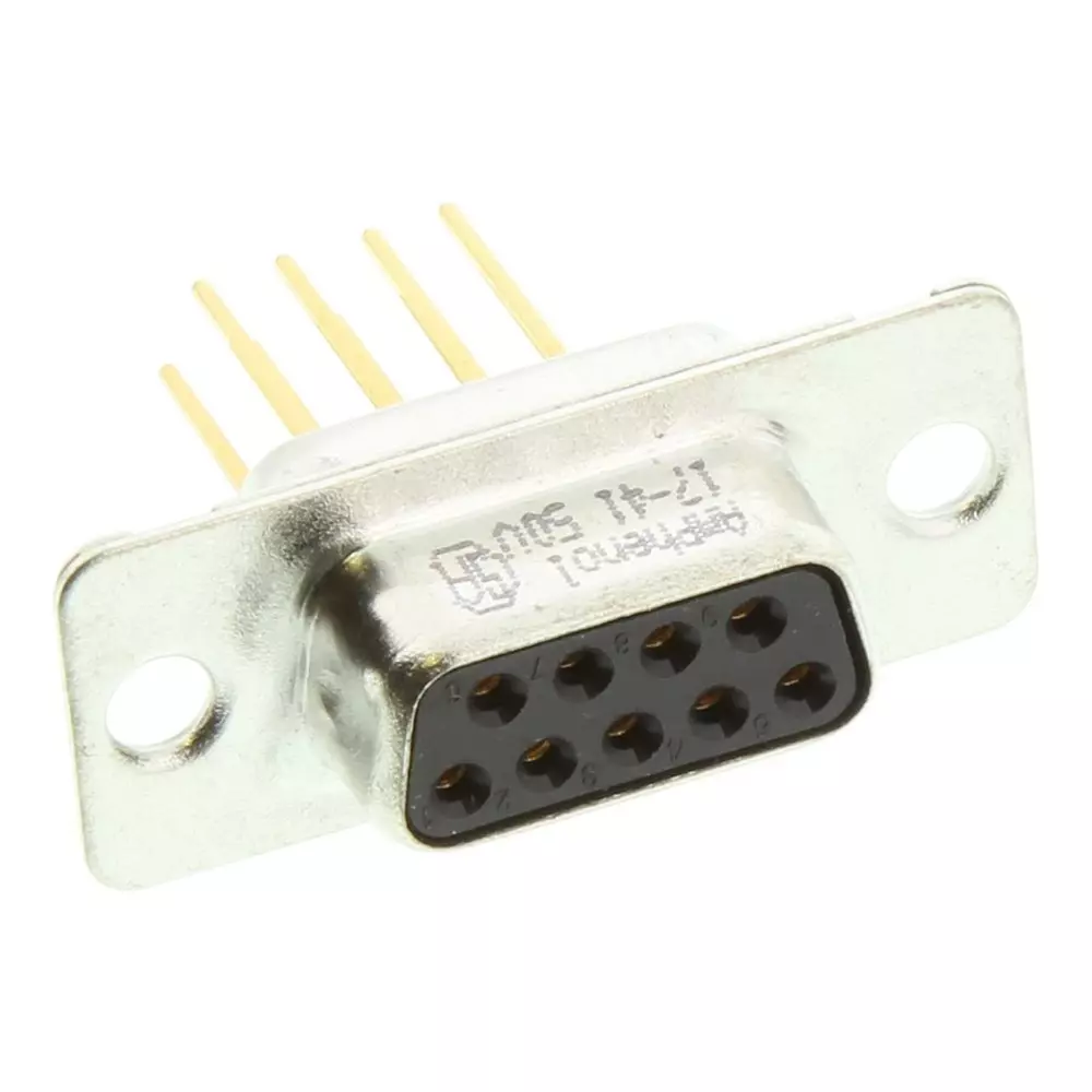AMPHENOL COMMUNICATIONS SOLUTIONS D-SUB CONN, RCPT, 9POS, THT, L77DE09SF179A