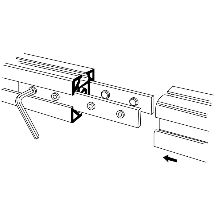 FlexLink Connecting Strip Connecting Component Strut Profile 22 mm Groove Size 5.5 mm, XDFC 9X40