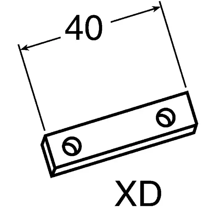 FlexLink Connecting Strip Connecting Component Strut Profile 22 mm Groove Size 5.5 mm, XDFC 9X40
