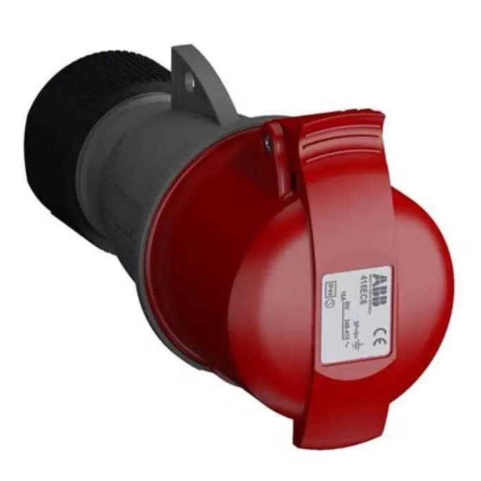 Amphenol Industrial Easy Safe IP44 Red Cable Mount 3P + N + E Industrial Power Socket, Rated At 16A, 415 V, 2CMA102023R1000416EC6