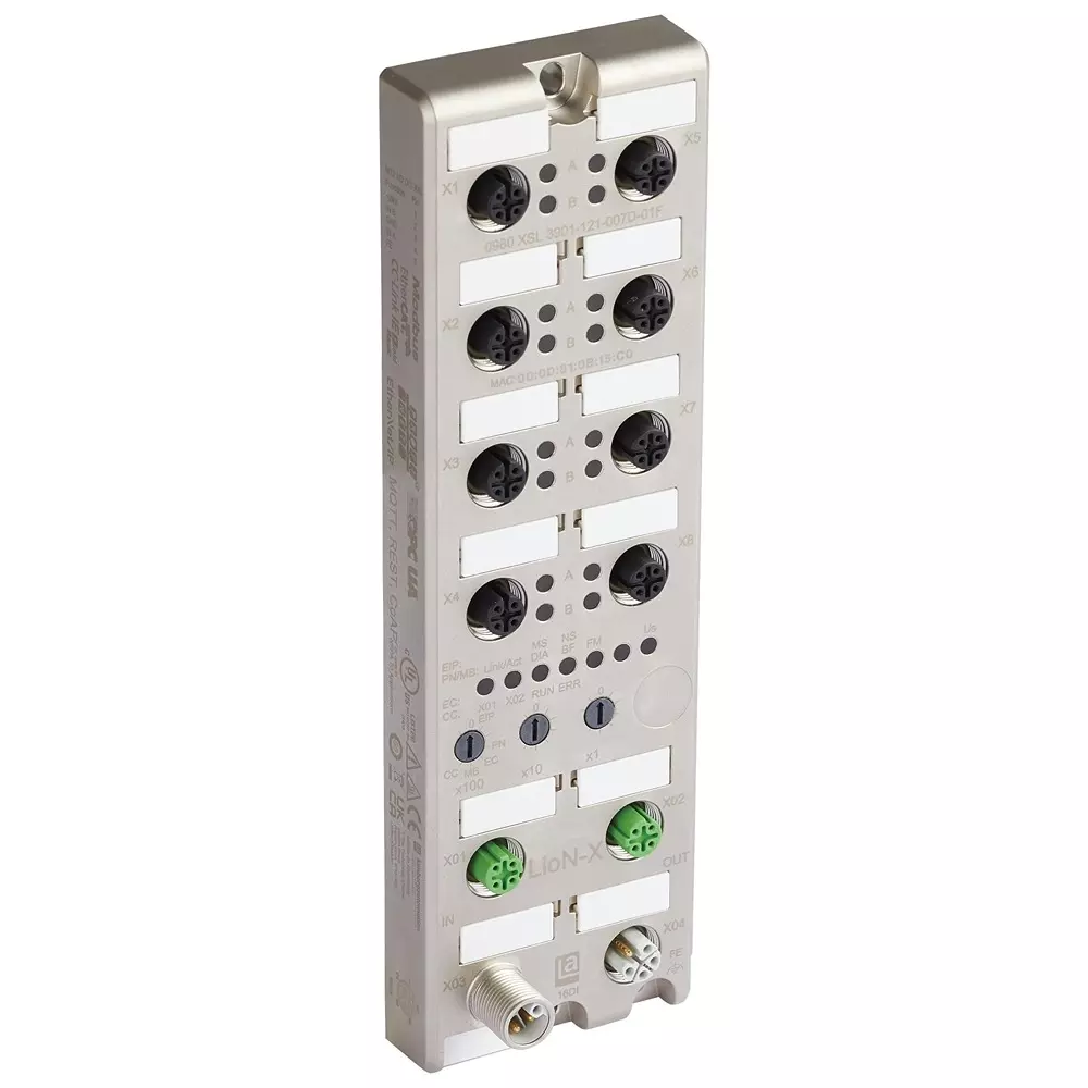 BELDEN Sensor Distribution Box, 5P M12, 8Port, 0980 Xsl 3901-121-007D-01F