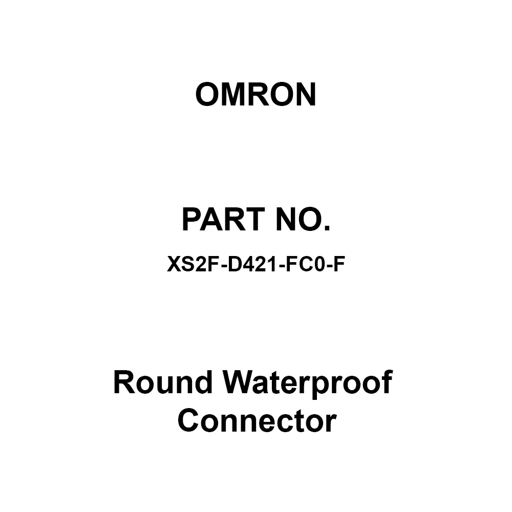 Omron Round Waterproof Connector DC 250 V Rated Voltage, XS2F-D421-FC0-F
