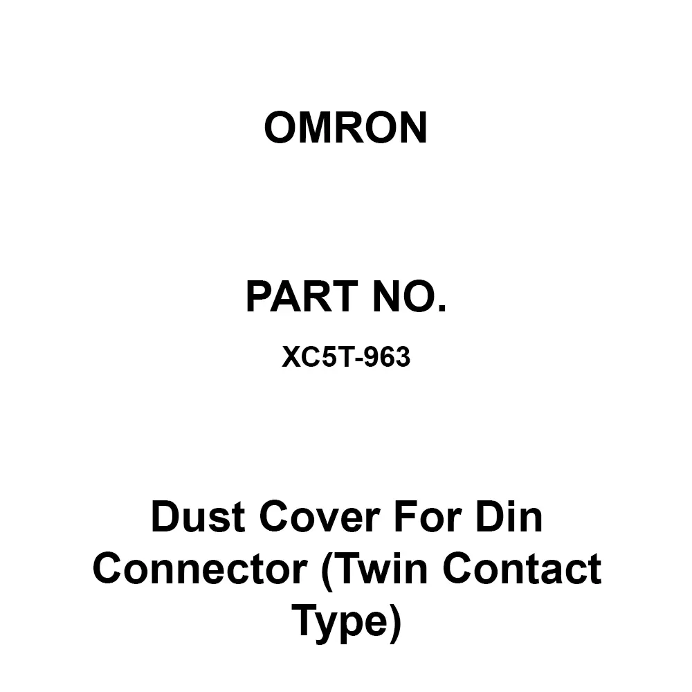 Omron Dust Cover For Din Connector (Twin Contact Type), XC5T-963
