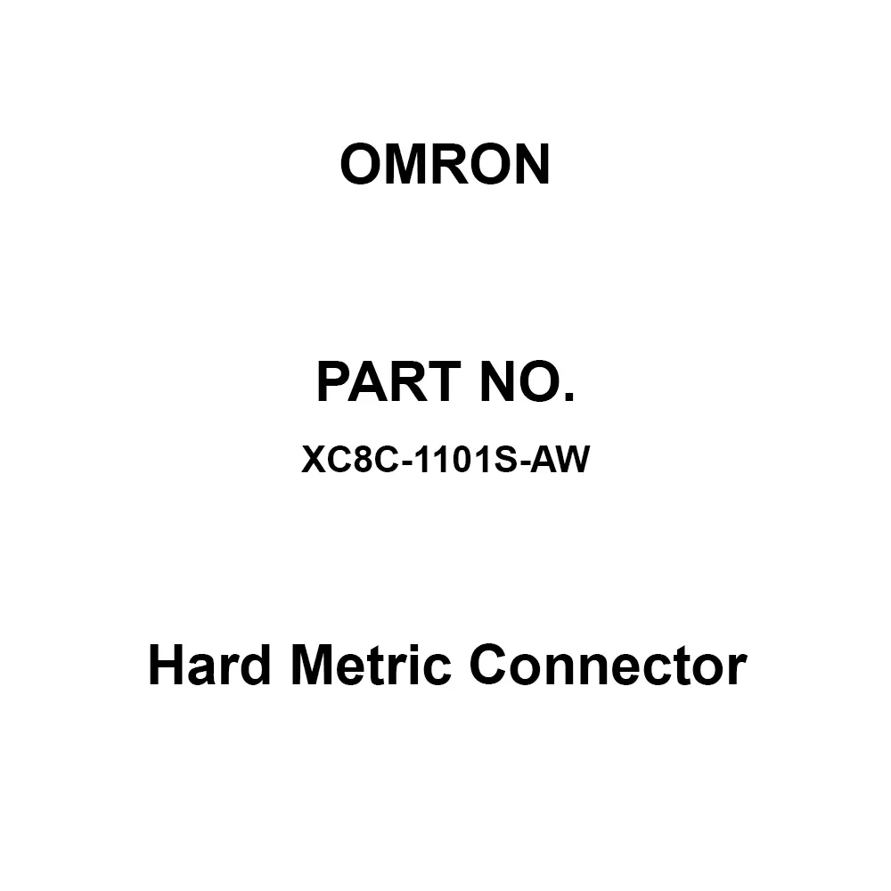 Omron Hard Metric Connector 20 mΩ or Less (20 mV mΩ or Less, 100 mA mΩ or Less), XC8C-1101S-AW