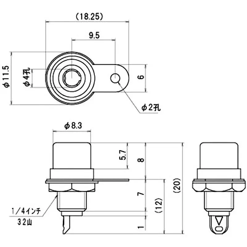 sato-parts-pin-plug-jack-1-a-rated-current-dc12-v-cn-5-j