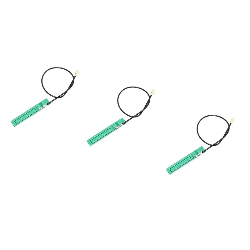 NBR PCB Antenna 3 dBi Gain 2.4-2.5 GHz Frequency 50 Ω Impendance, Black & Green (Pack of 3 Pcs)