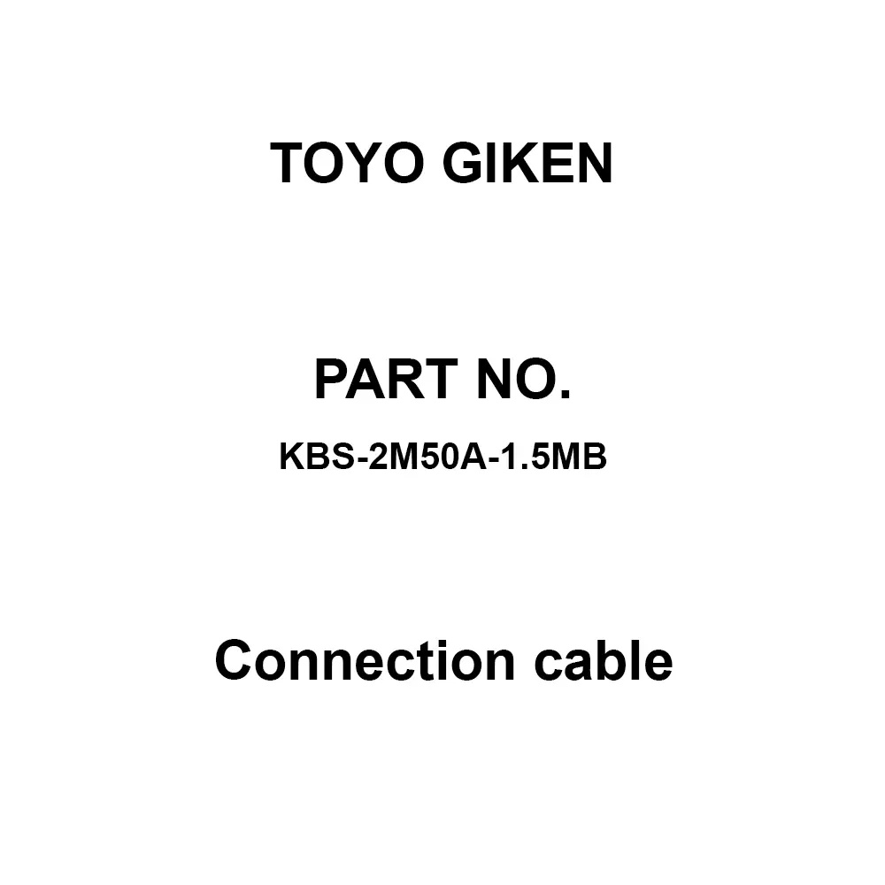 Toyo Giken Connection Cable (KBS-2M50A) AC500 V 1.5 m Length 50 Core, KBS-2M50A-1.5MB