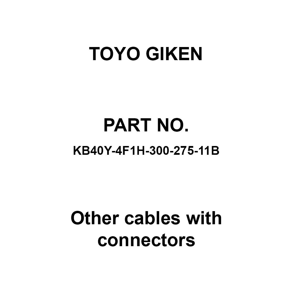 Toyo Giken Other Cables with Connectors 40 Core PLC Relay Branch 3 m Length, KB40Y-4F1H-300-275-11B