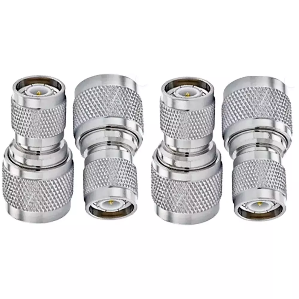 GENERIC N Male to TNC Male Straight RF Coaxial Adapter 50 Ω Impedance, TA074-3 (Pack of 4 Pcs)