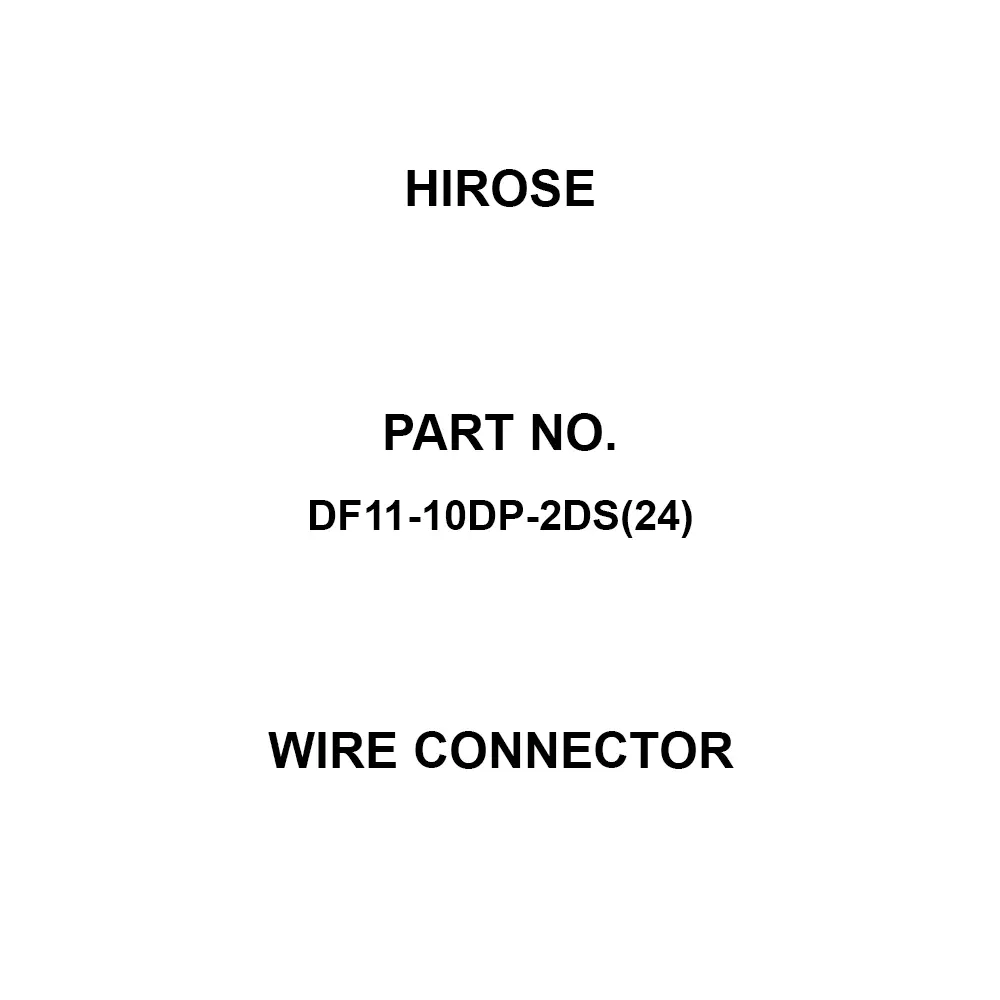 Hirose Wire Connector 10 Pole, DF11-10DP-2DS(24)