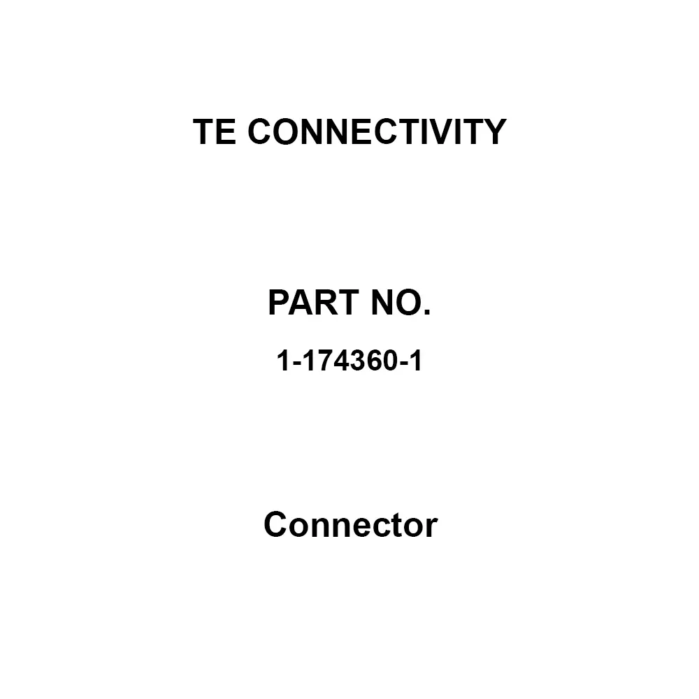 TE CONNECTIVITY Connector Double Lock Plate Shape, 1-174360-1 (Pack of 10000)