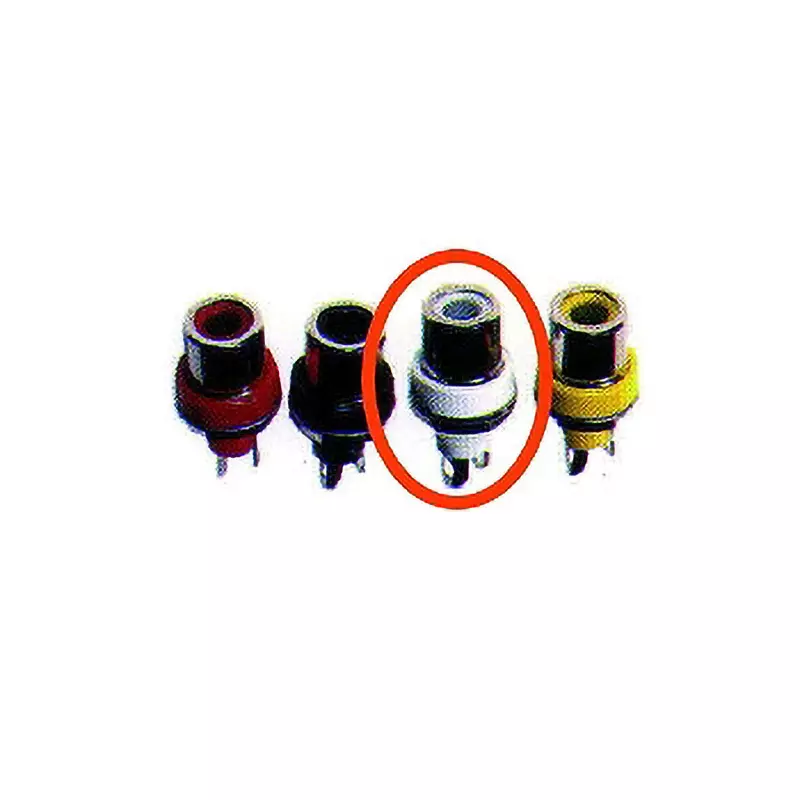 MARUSHIN ELECTRIC RCA Jack Straight Type plastic Material White Color, MR-599-7