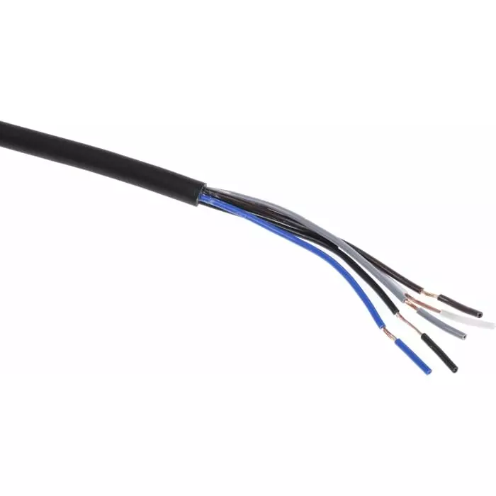 RS PRO 5 Way Sensor Actuator Cable Right Angle Female M12 to Unterminated 2 m, 8771123