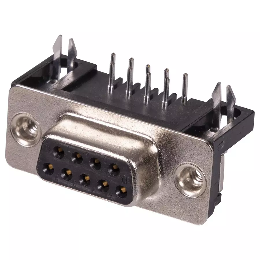 MULTICOMP PRO D Sub Connectors CONNECTOR, D SUB, RECPT, THT, R/A, 9WAY, 5504F1-09S-02-03-F1 (Pack of 5)