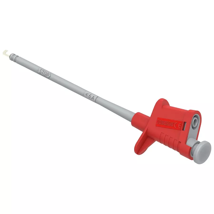 MULTICOMP PRO Test Probes - Lead End Connectors HOOK CLIP W/ 4MM FEMALE BANANA JACK, RED, 76-064