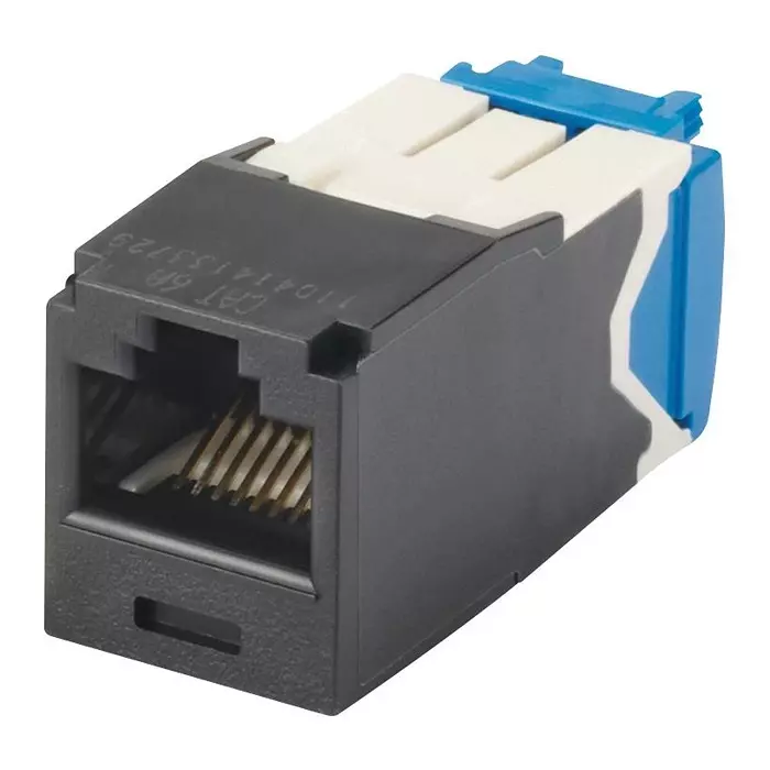 PANDUIT Modular & Ethernet Connectors RJ45 CONN, JACK, 8P8C, 1PORT, CJ6X88TGBL