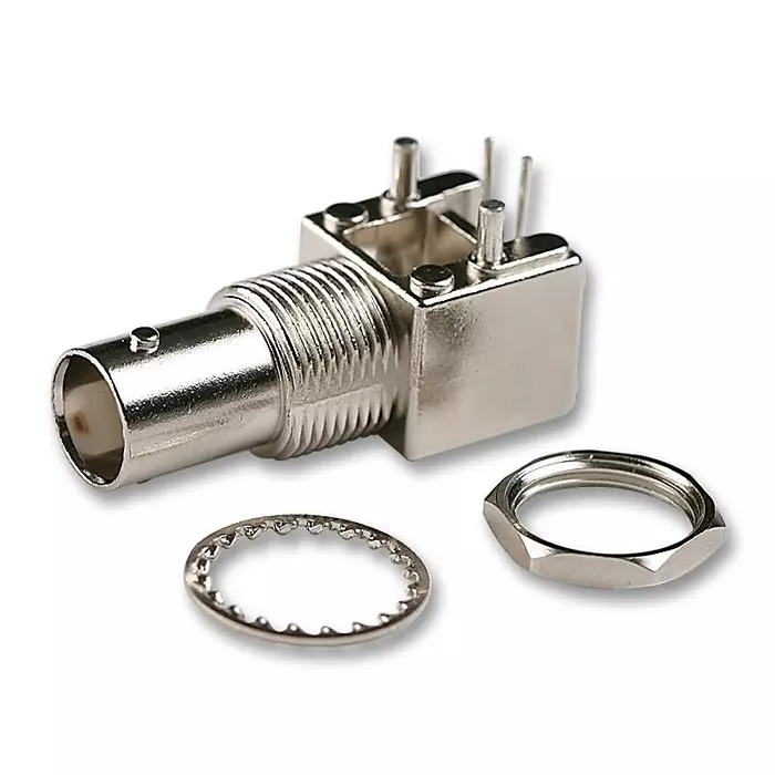 AMPHENOL RF RF Connectors RF COAXIAL, BNC, RIGHT ANGLE JACK, 50OHM, B6252HB-NPP3G-50