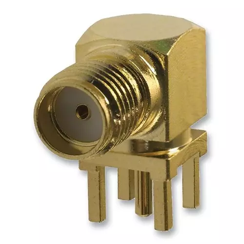 AMPHENOL RF RF Connectors RF/COAXIAL, SMA JACK, R/A, 50 OHM, SOLDE, 901-143-6RFX