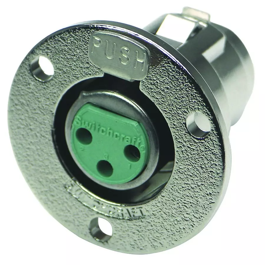 SWITCHCRAFT/CONXALL Connector, Xlr, Jack, 3 Position, C3F