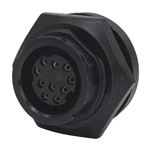 SWITCHCRAFT/CONXALL Circular Connector, 10Pos, Rcpt, Pcb, W4281-10SG-3ES