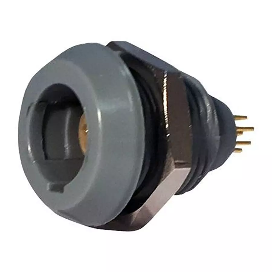 NORCOMP Circular Connector, 3Pos, Rcpt, Panel, 8P1P003210GRB01