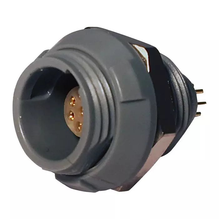 NORCOMP Circular Connector, 4Pos, Rcpt, Panel, 8P1P004210GRF01