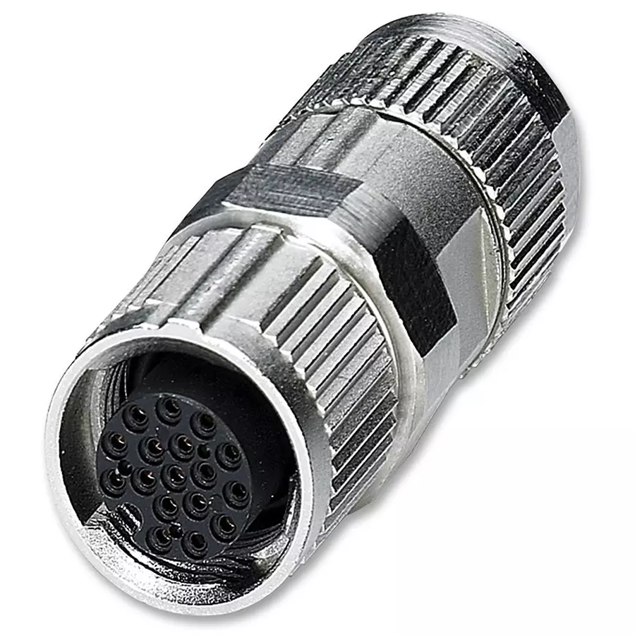 Phoenix Contact Circular Industrial Connectors CIRCULAR CONN, RCPT, 17 WAY, M12, CABLE, 1559644