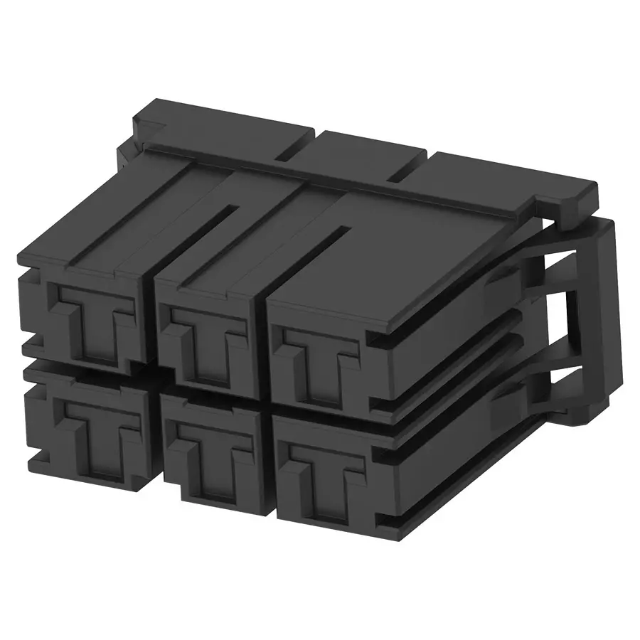 AMP - TE CONNECTIVITY CONNECTOR HOUSING, RCPT, 6POS, 10.16MM, 1-917807-3