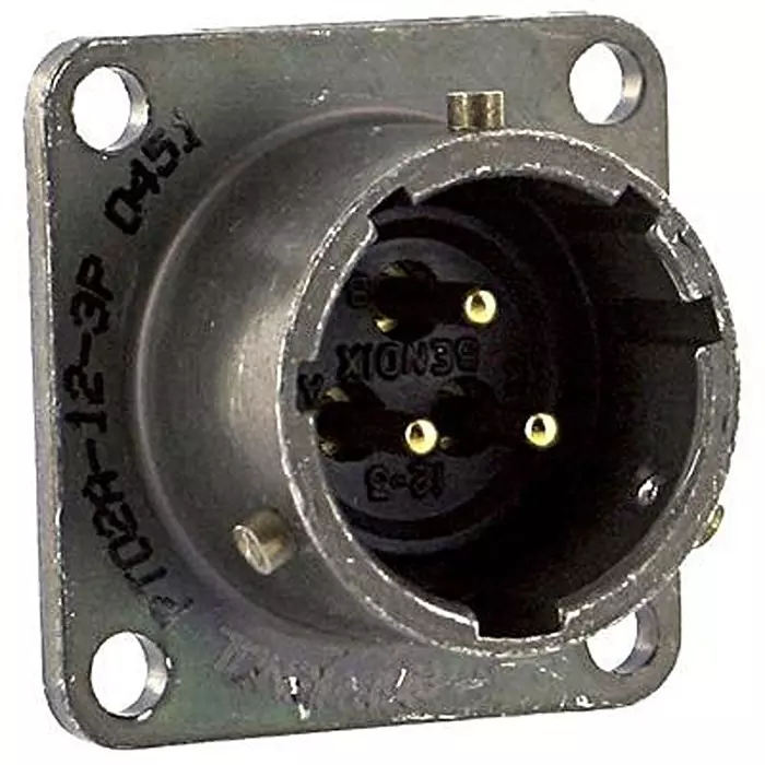 AMPHENOL INDUSTRIAL CIRCULAR CONNECTOR, RECEPTACLE, SIZE 12, 3 POSITION, BOX, PT02A-12-3P