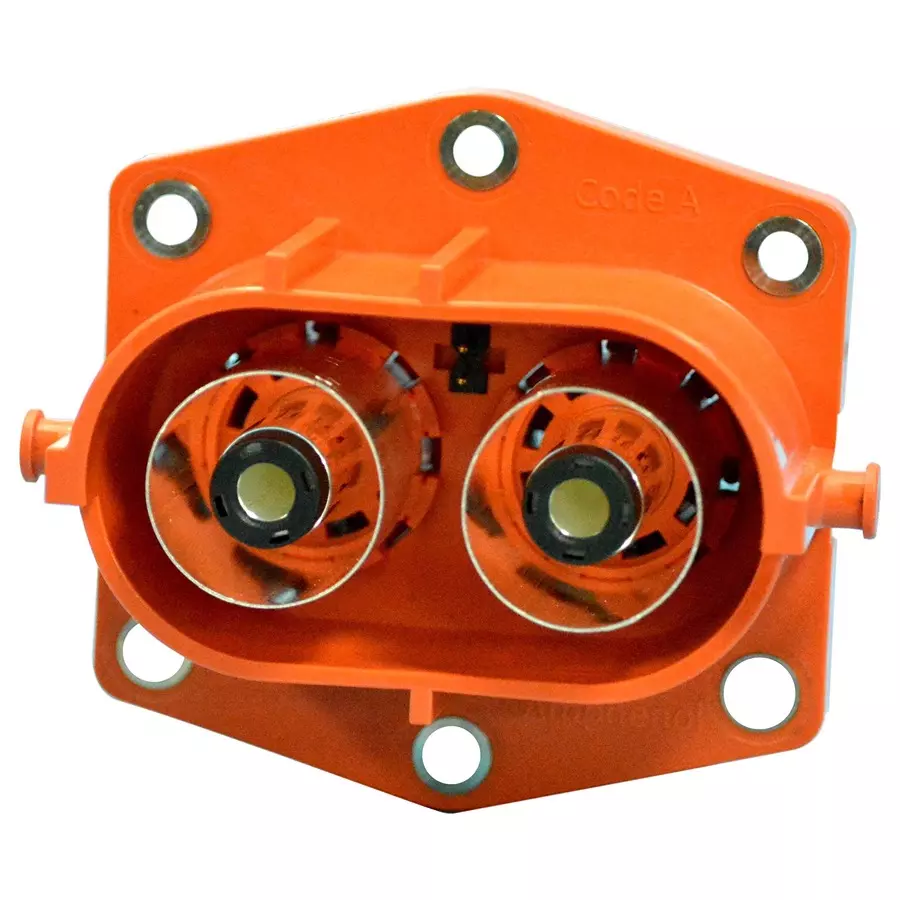 AMPHENOL INDUSTRIAL POWER CONNECTOR, RCPT, 2POLE, PANEL, UPCR022BLS1