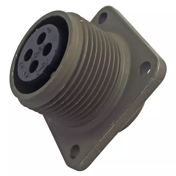 AMPHENOL INDUSTRIAL CIRCULAR CONNECTOR, RECEPTACLE, SIZE 14S, 4 POSITION, BOX, MS3102E14S-2S.