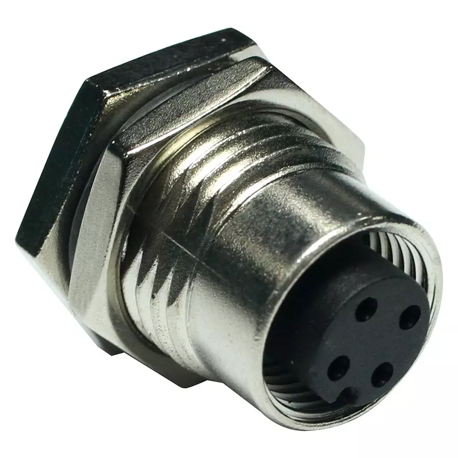 AMPHENOL LTW SENSOR CONNECTOR, M12, RCPT, 4POS, M12A-04PFFS-SF8001