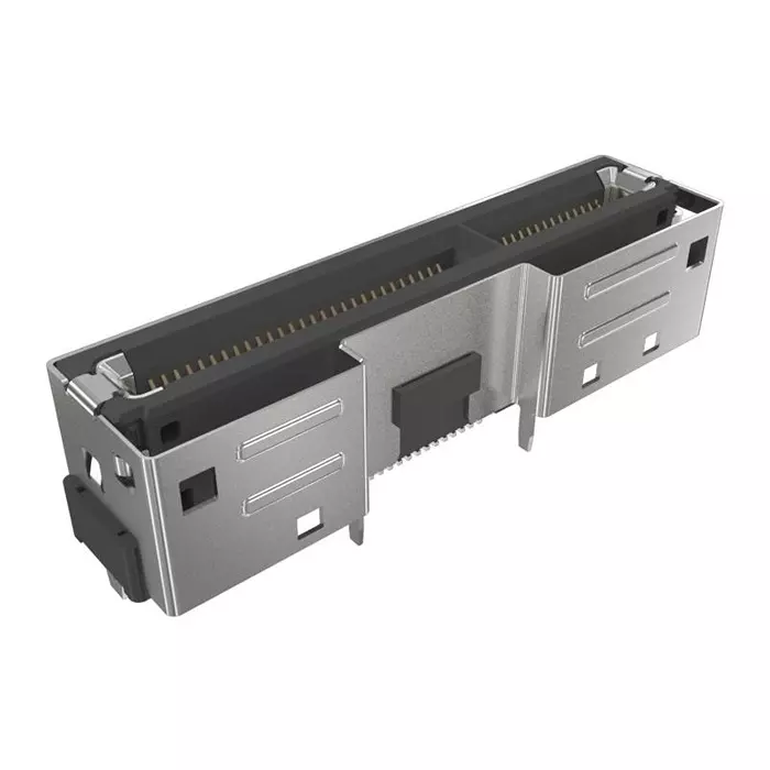 AMPHENOL COMMUNICATIONS SOLUTIONS CARD EDGE CONN, DUAL, 84POS, SMT, G64R32312HR.