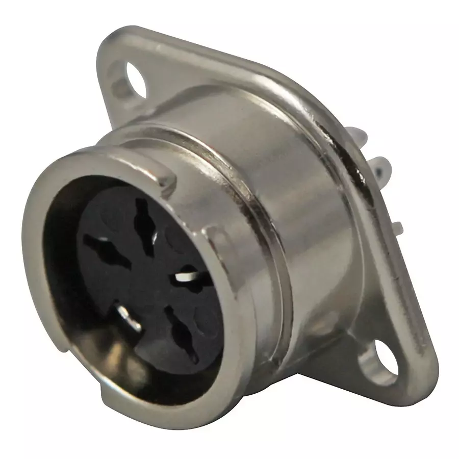 LUMBERG SOCKET, CHASSIS, DIN, BAYONET, 4WAY, 0107 04
