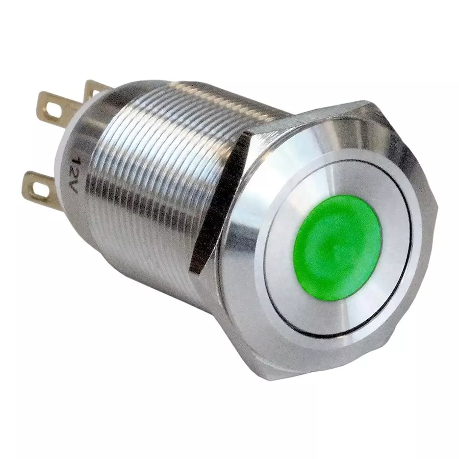 ARCOLECTRIC (BULGIN LIMITED) ANTI VANDAL SW, SPDT, 5A, 24V/125V, GRN, MPI005D28LSGN12