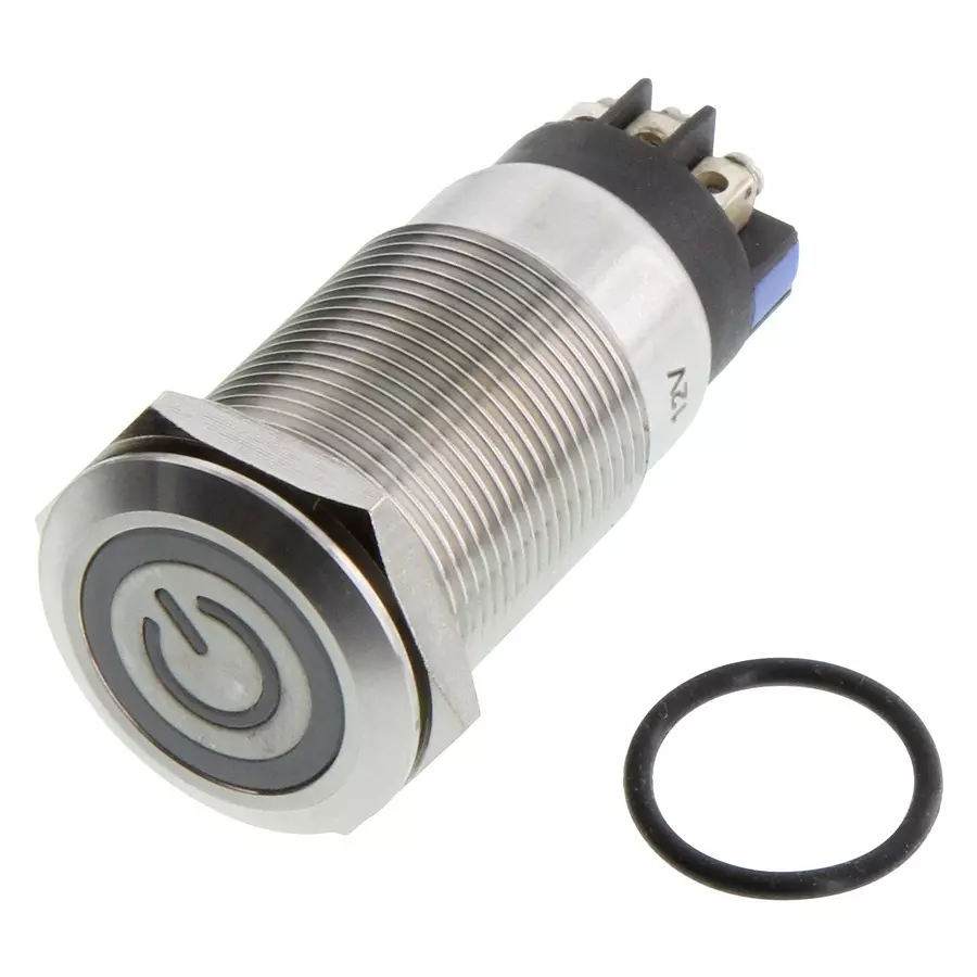 ARCOLECTRIC (BULGIN LIMITED) ANTI VANDAL SW, SPDT, 5A, 24V/125V, BLU, MPI005OTELSBL12