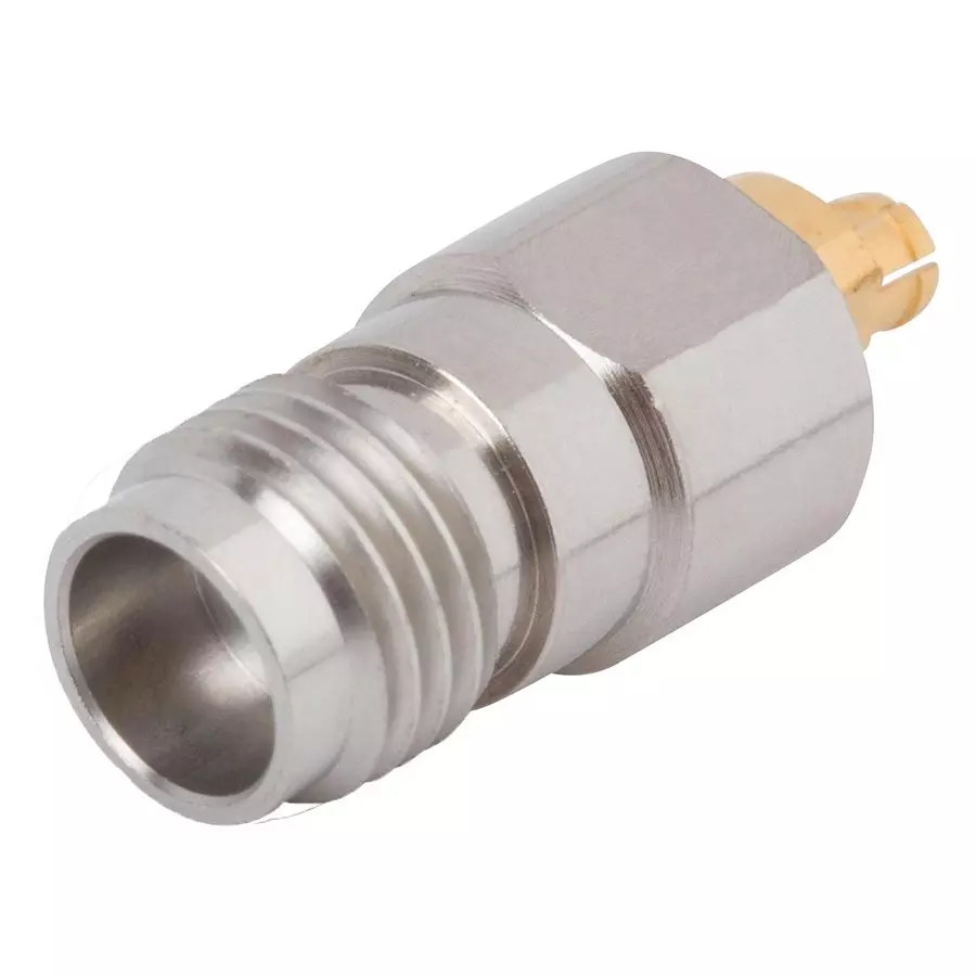 AMPHENOL SV MICROWAVE 2.4MM JACK - SMPM JACK ADAPTER, 50 OHM, SF1116-6070