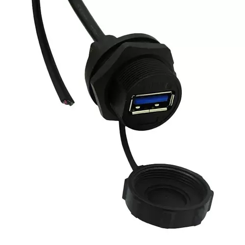 STEWART CONNECTOR USB CABLE, 3.0 A RECPT-FREE END, 1.83M, 67U3BD-006-K