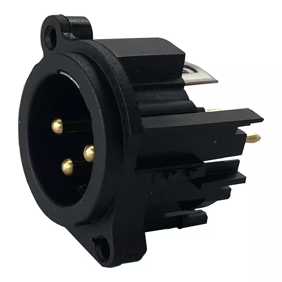 IO AUDIO TECHNOLOGIES Xlr Connector, Plug, 3Pos, Pcb, IO-XLR3-M-EV