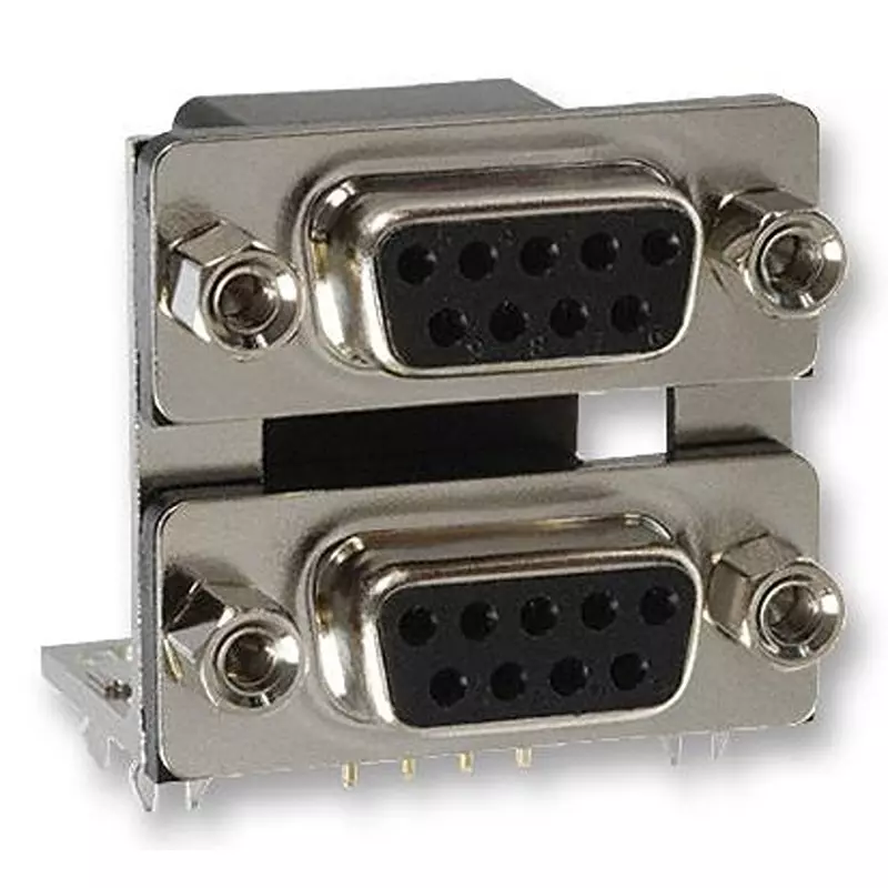 NORCOMP Stacked D Sub Connectors D SUB, DUAL, RECEPTACLE, RECEPTACLE, 9P, 189-009-513R571